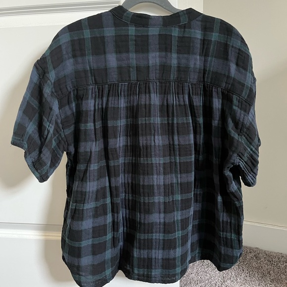 Madewell Lightspun Bubble-Sleeve Top in Plaid - NWT!! - Picture 6 of 7